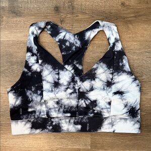 Fabletics Monochrome Tie-Dye Sports Bra